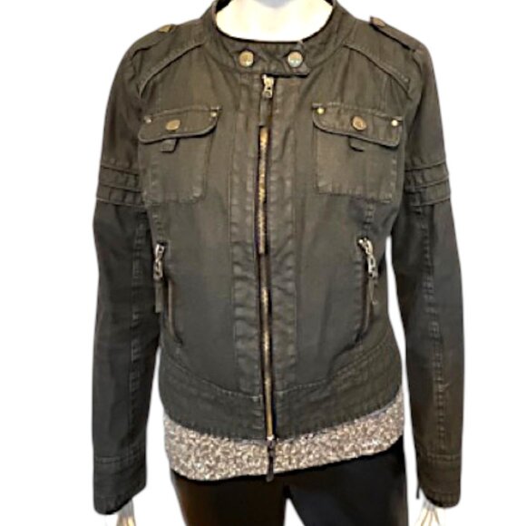Blanc Noir Waxed Cotton Motorcycle Jacket | Size M - Picture 3 of 16